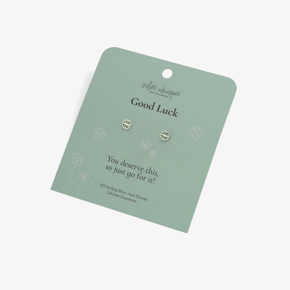 Hot Diamonds Silver Whisper Sterling Silver Good Luck Earrings SWE010