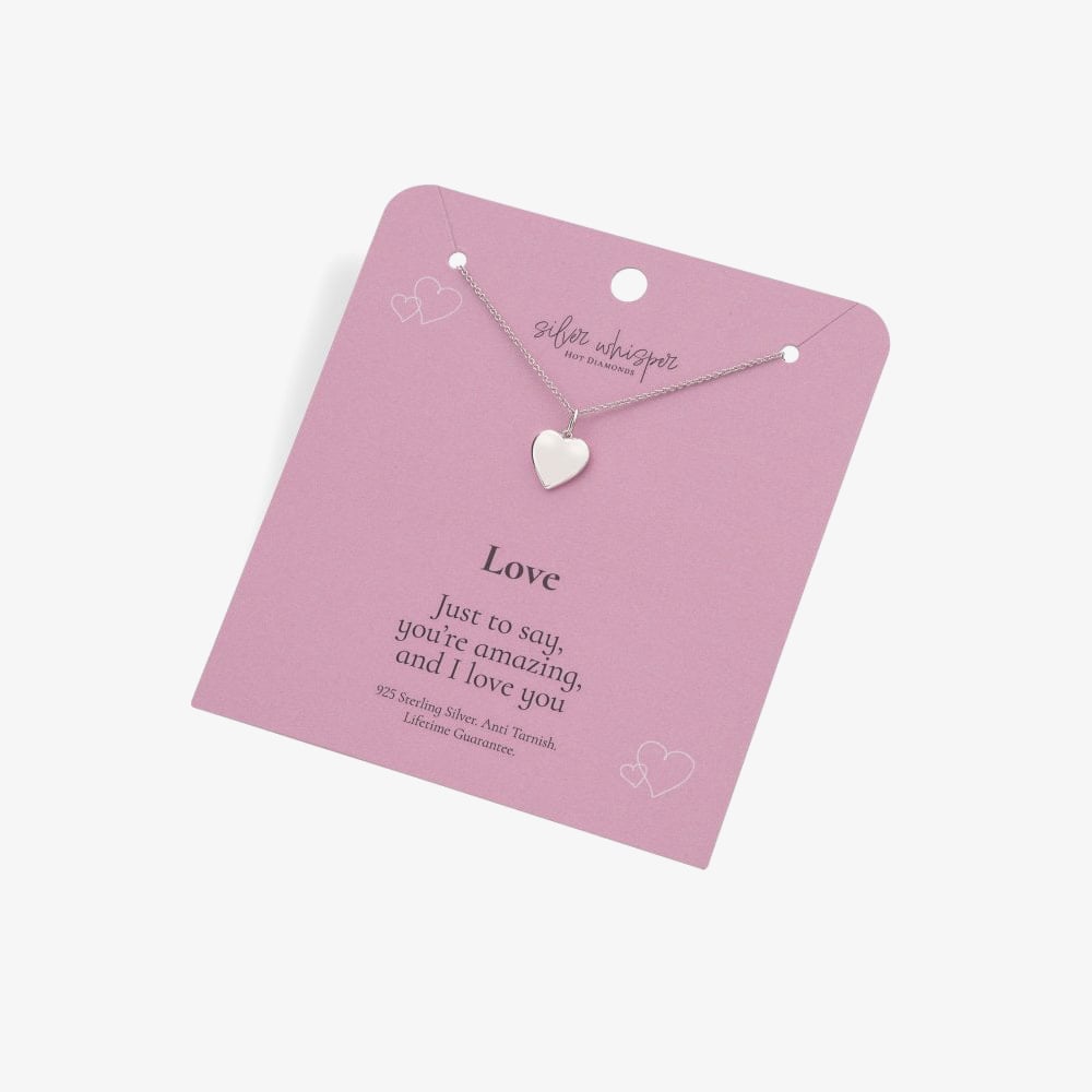 Hot Diamonds Silver Whisper Sterling Silver Love Heart Necklace SWP001