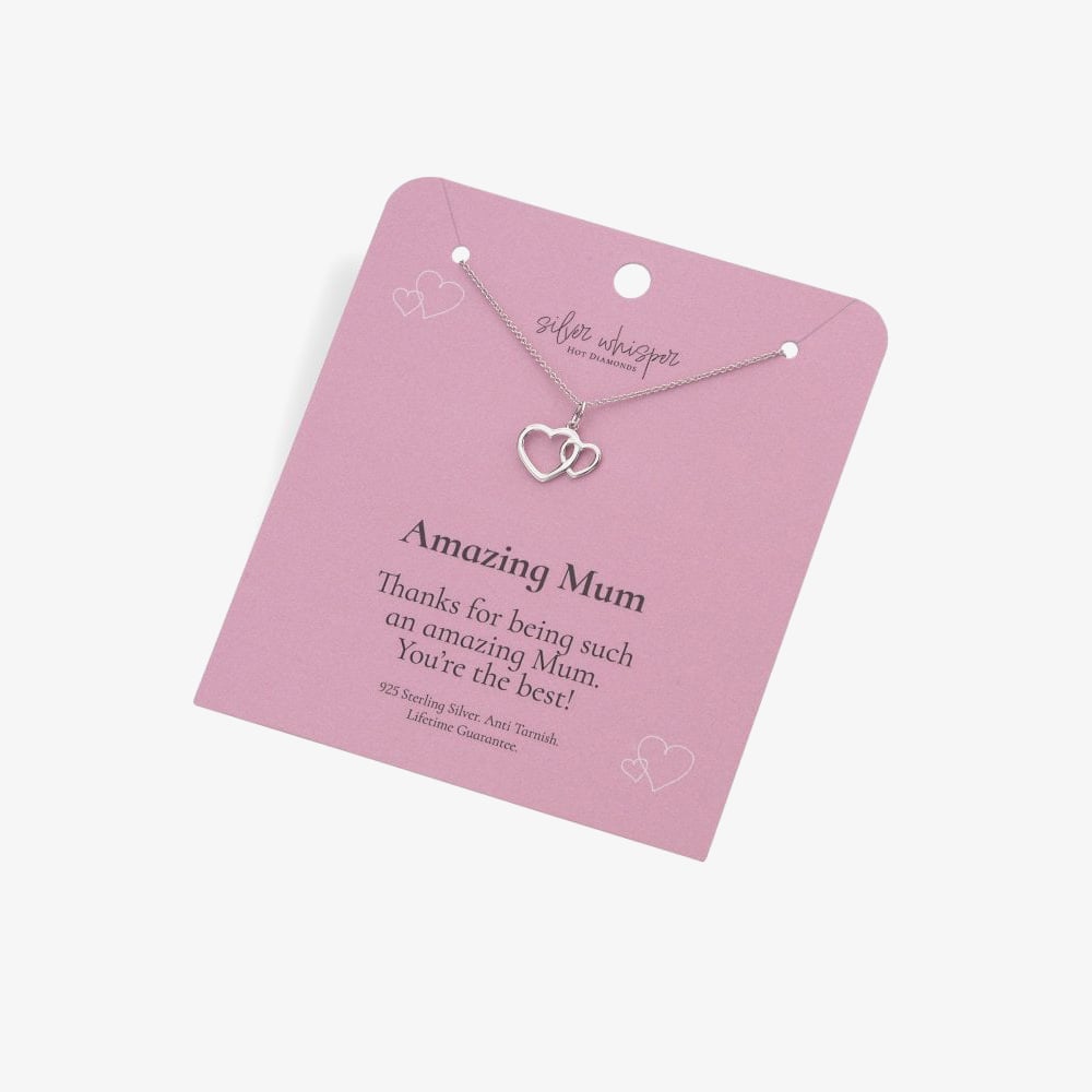 Hot Diamonds Silver Whisper Sterling Silver Amazing Mum Necklace SWP006