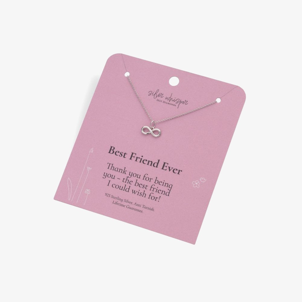 Hot Diamonds Silver Whisper Sterling Silver Best Friend Necklace SWP007