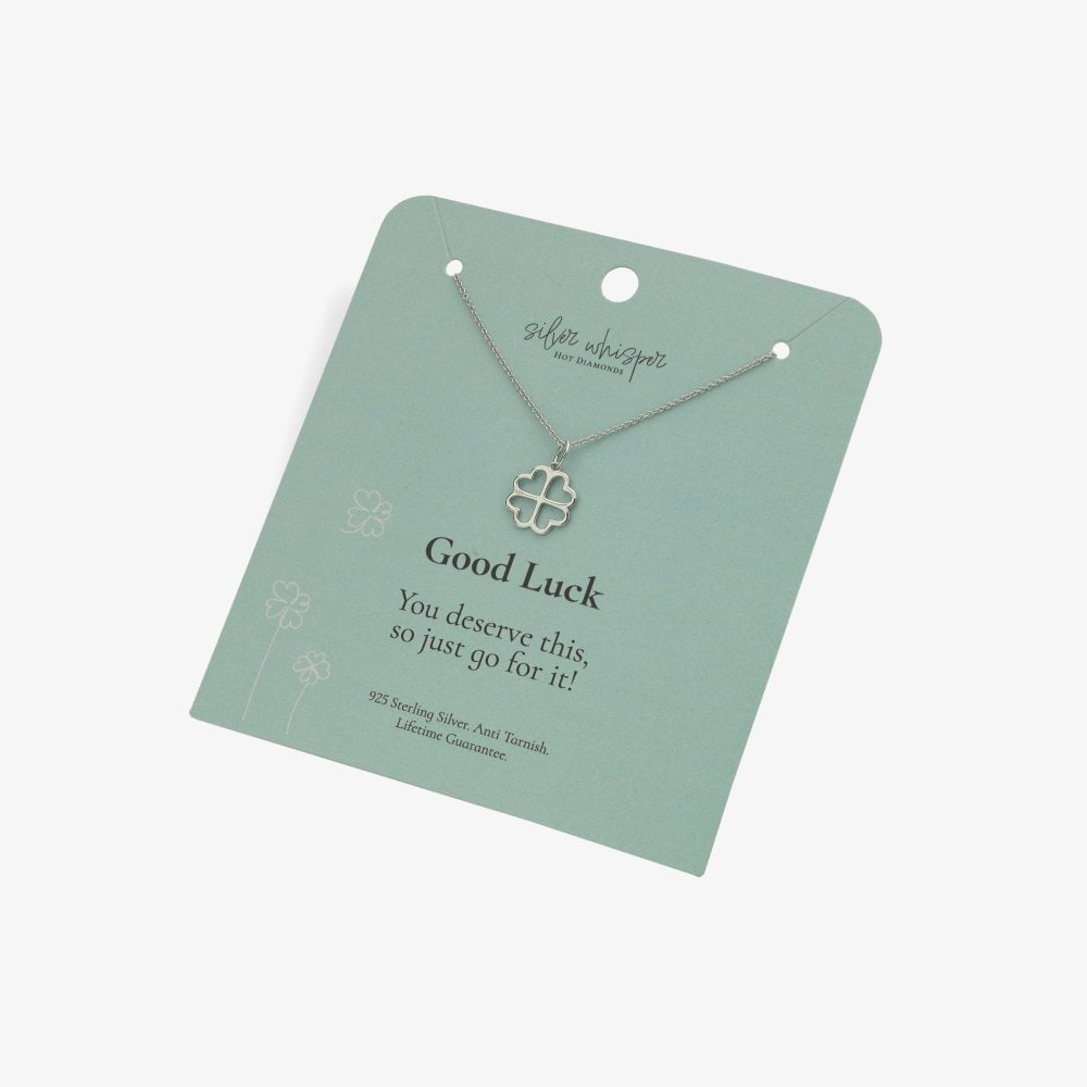 Hot Diamonds Silver Whisper Sterling Silver Good Luck Necklace SWP010