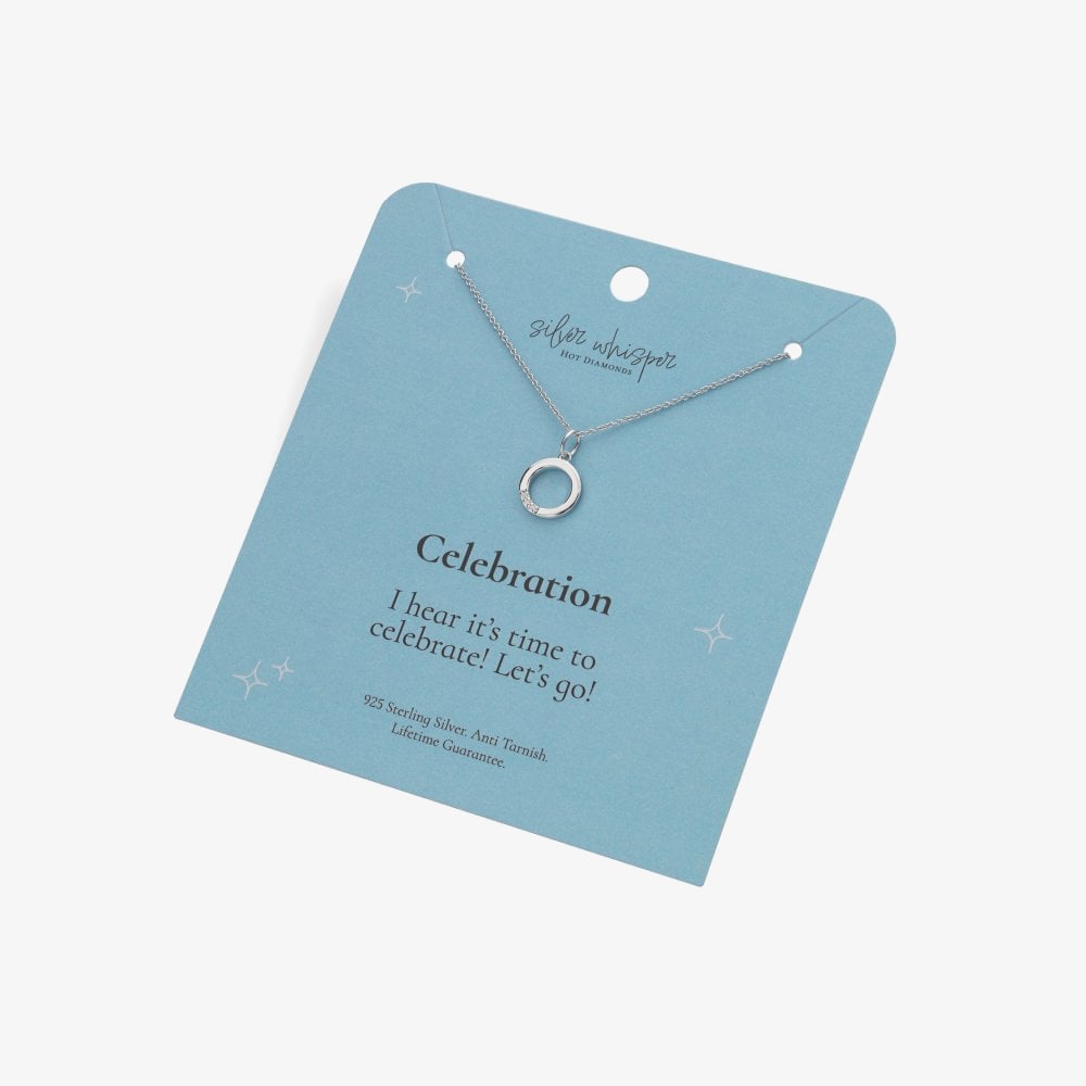 Hot Diamonds Silver Whisper Sterling Silver Celebration Necklace SWP011