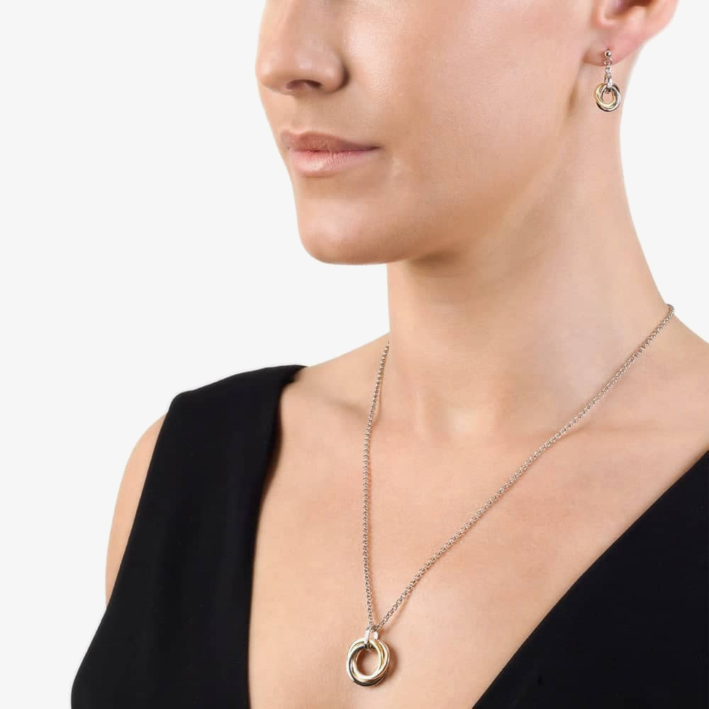 Hot Diamonds Three Colour Diamond Trio Ring Pendant DP544