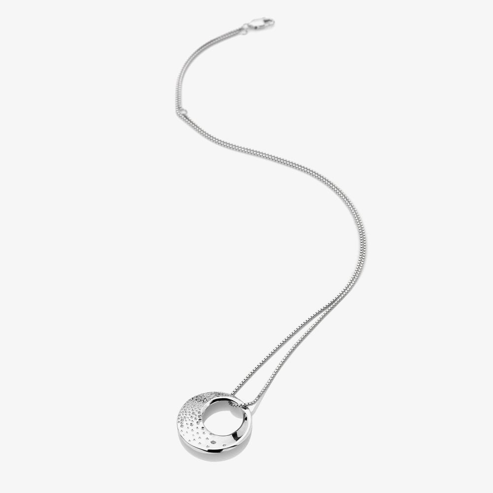 Hot Diamonds Quest Silver Diamond Circle Pendant Necklace DP786
