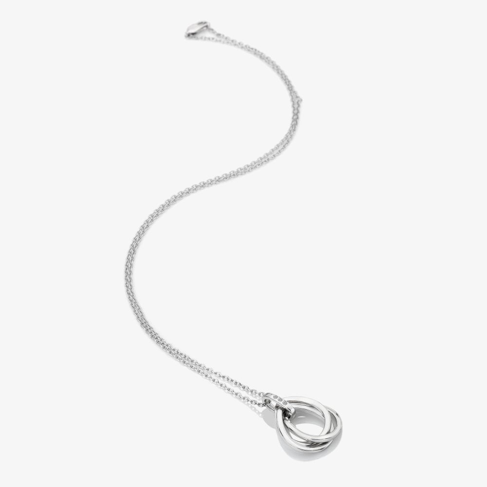 Hot Diamonds Trio Teardrop Sterling Silver Diamond Pendant Necklace DP779