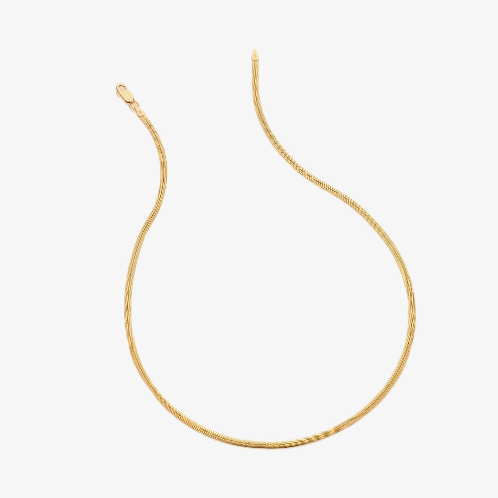 Hot Diamonds Embrace 18ct Gold Plated Oval Snake Chain CH101