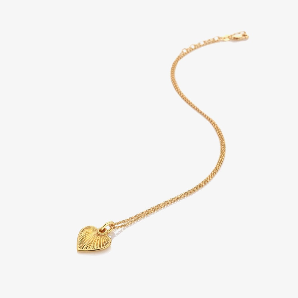 Hot Diamonds Essence 18ct Gold Plated Heart Pendant Necklace DP1019