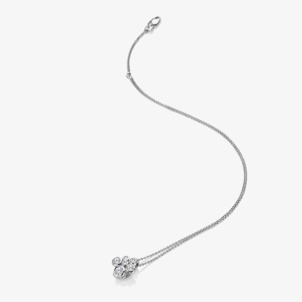 Hot Diamonds Tender Sterling Silver Topaz Cluster Pendant Necklace DP1083