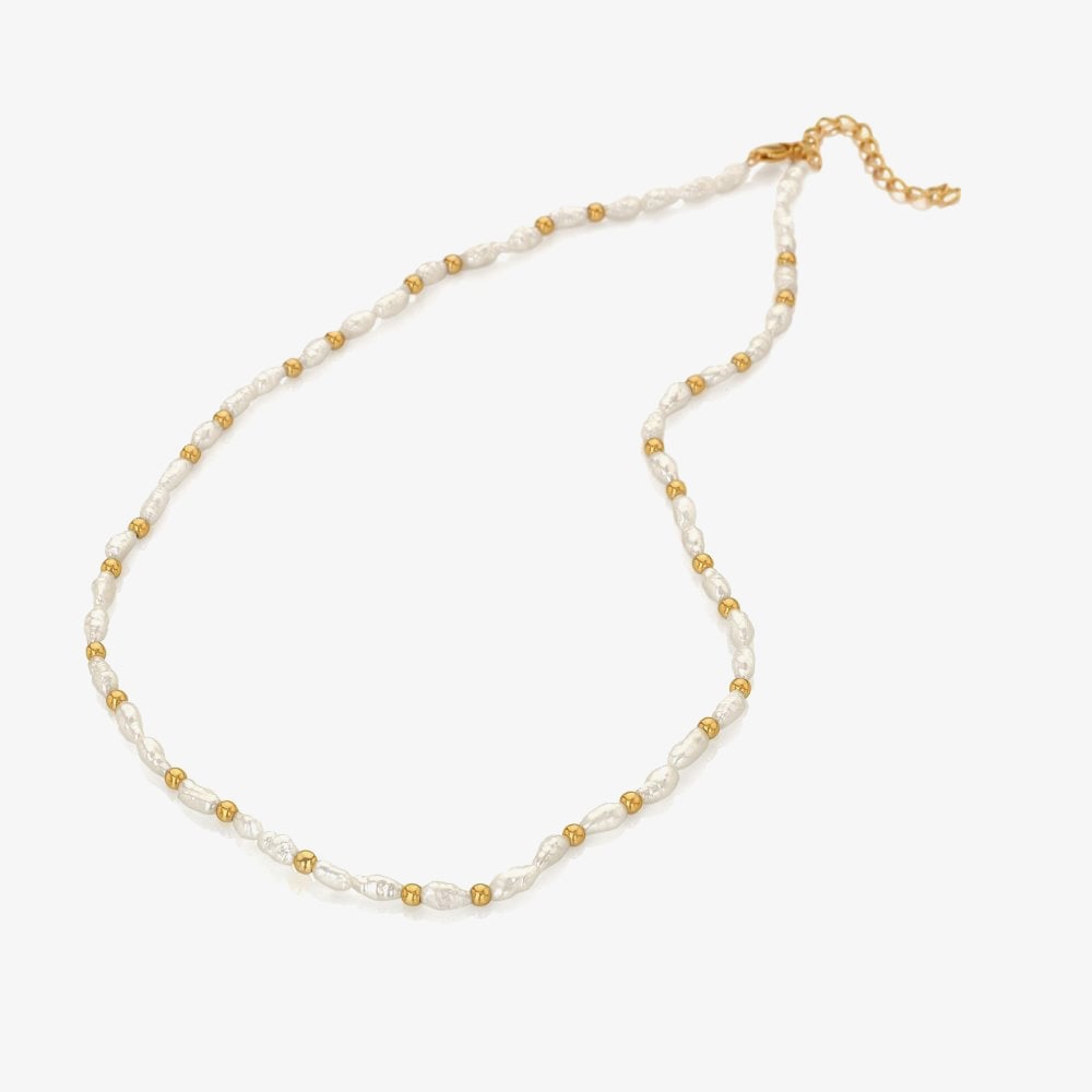 Hot Diamonds HD X Golden Edit Golden Edit Calm Mother Of Pearl Necklace DN157