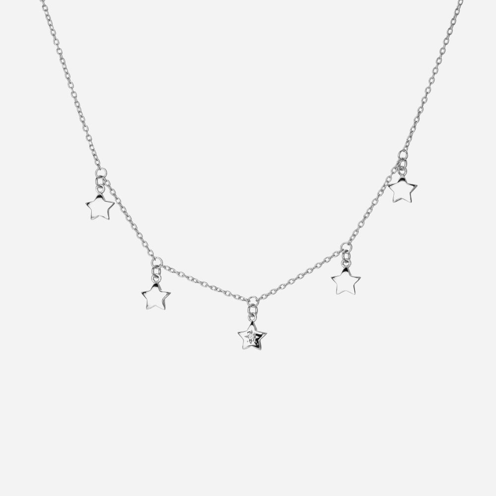 Hot Diamonds Sterling Silver Star Choker Necklace DN161