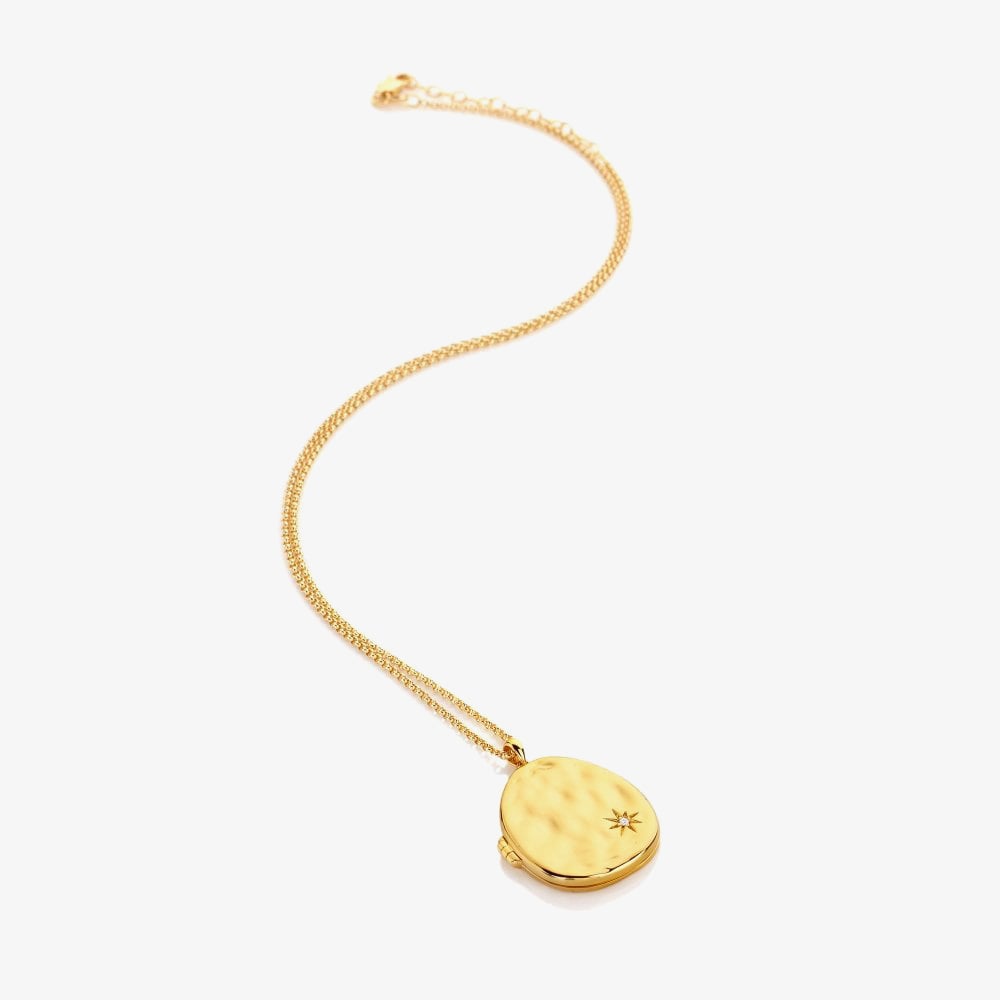 Hot Diamonds HD X Golden Edit Golden Edit Lunar Locket Necklace DP907