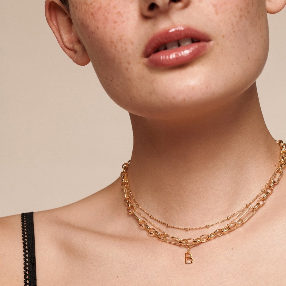 Hot Diamonds HD X Golden Edit Golden Edit B Pendant Necklace DP940