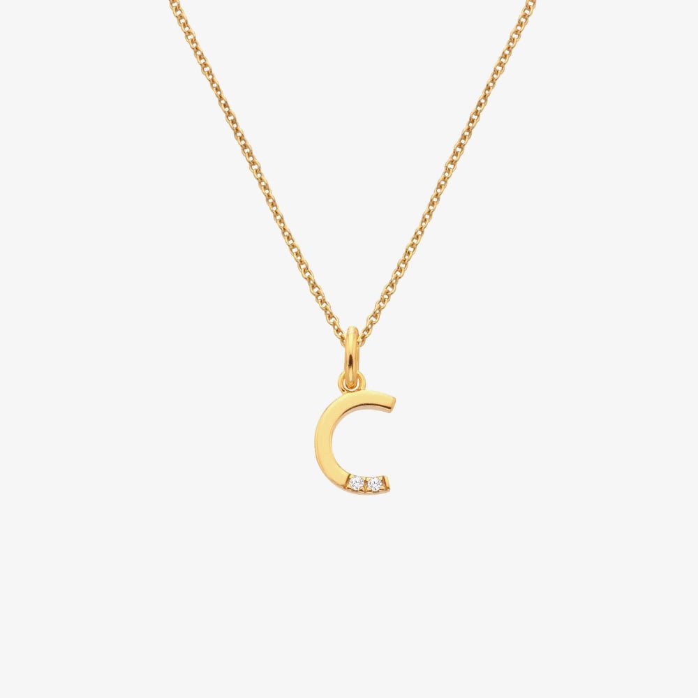 Hot Diamonds HD X Golden Edit Golden Edit C Pendant Necklace DP941