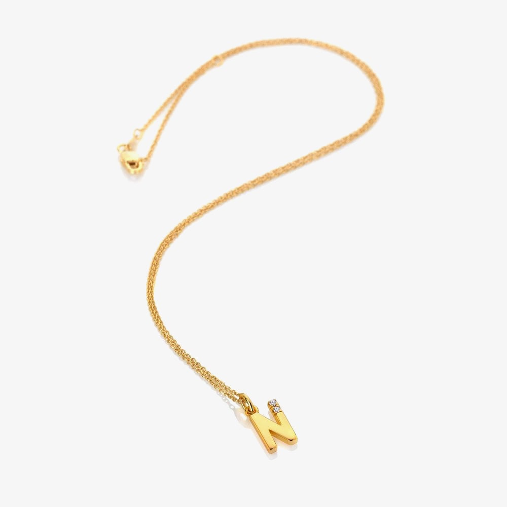 Hot Diamonds HD X Golden Edit Golden Edit N Pendant Necklace DP952