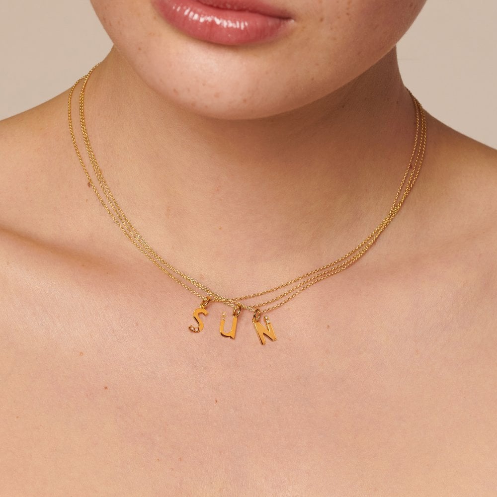 Hot Diamonds HD X Golden Edit Golden Edit N Pendant Necklace DP952