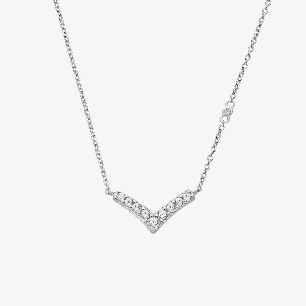 Hot Diamonds Silver Lustre White Topaz Necklace DN231