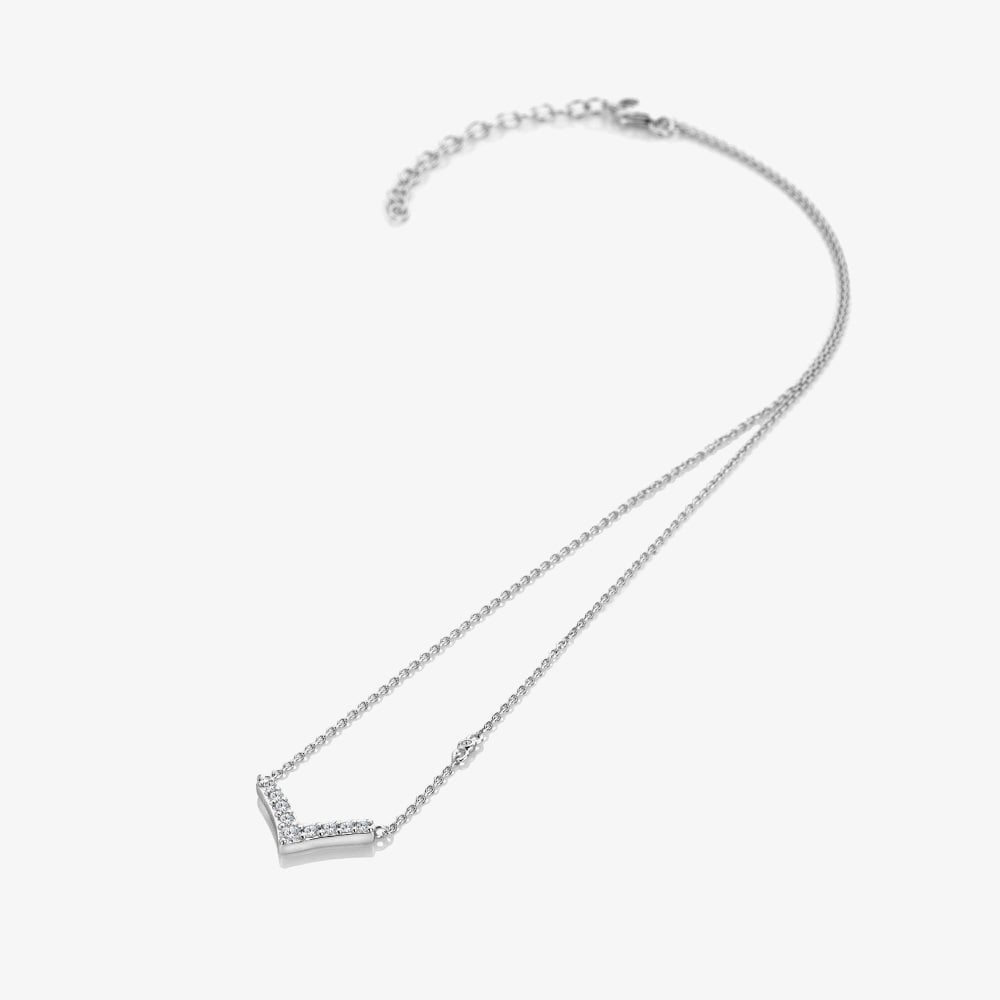 Hot Diamonds Silver Lustre White Topaz Necklace DN231