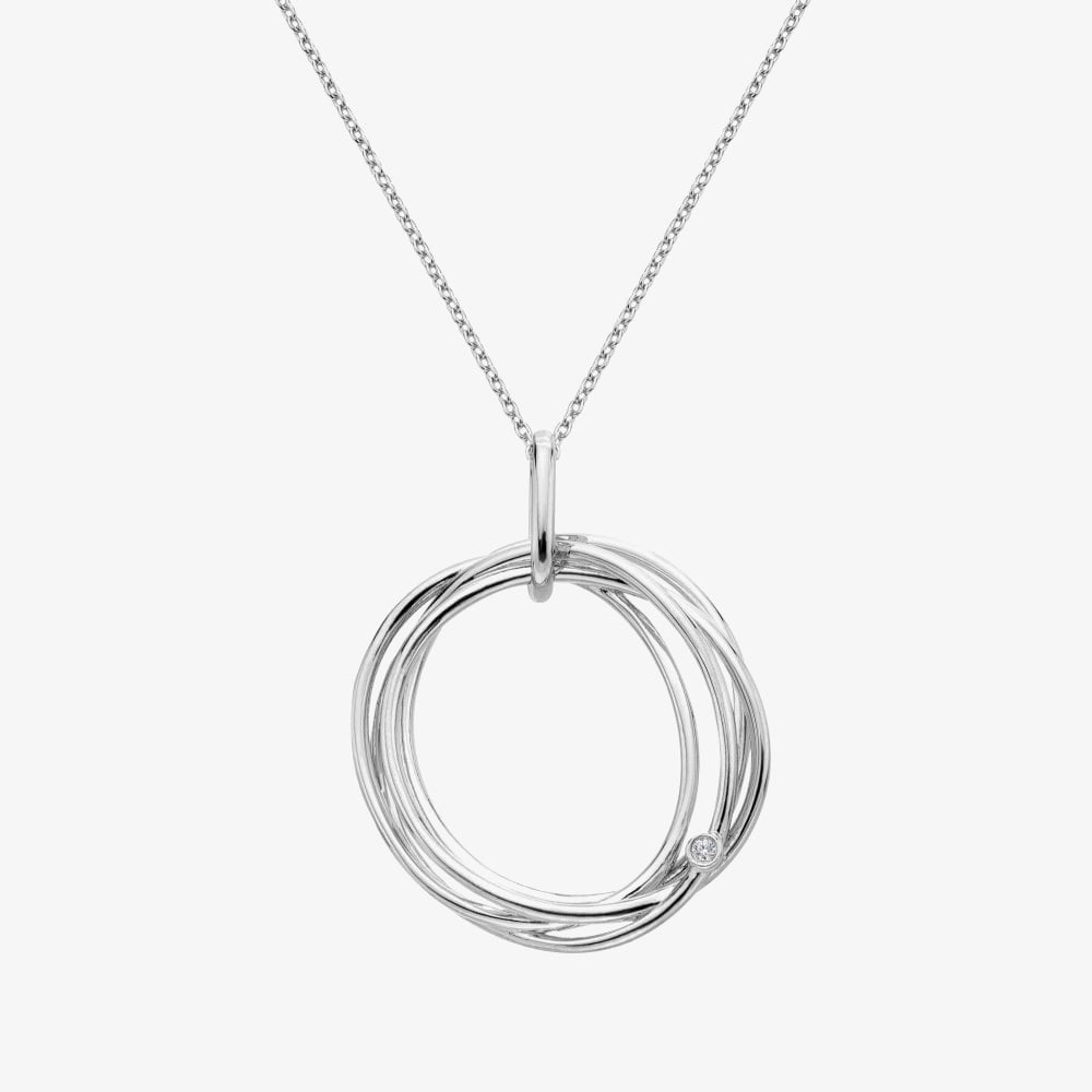 Hot Diamonds Silver String Pendant Necklace DP1108