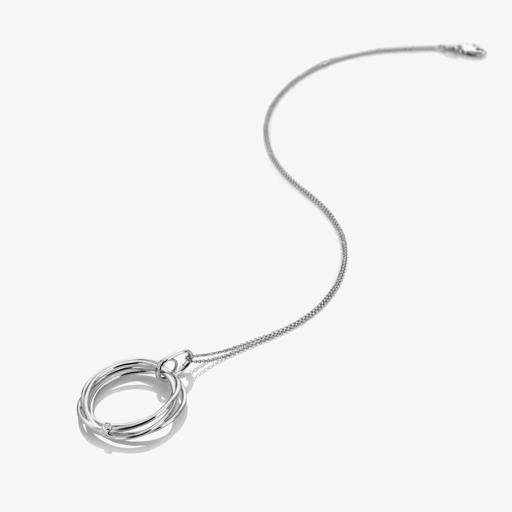Hot Diamonds Silver String Pendant Necklace DP1108