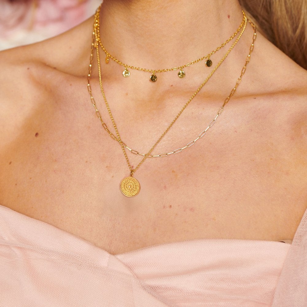 Hot Diamonds Golden Edit Athena Pendant Necklace DP1104