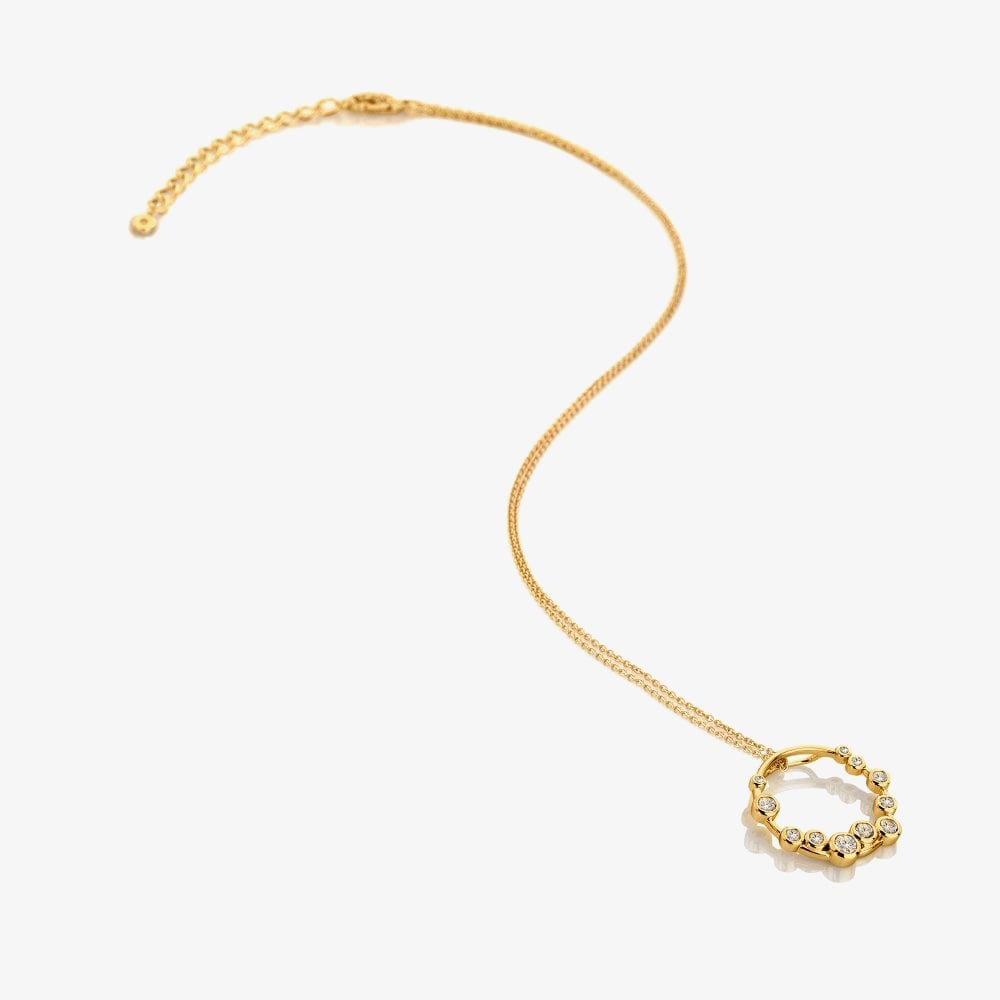 Hot Diamonds Golden Edit Tender Wreath Pendant Necklace DP1107