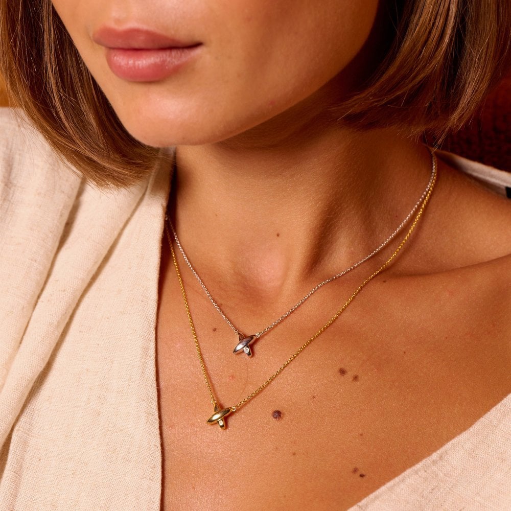 Hot Diamonds Sterling Silver Diamond Coupled Pendant DN238