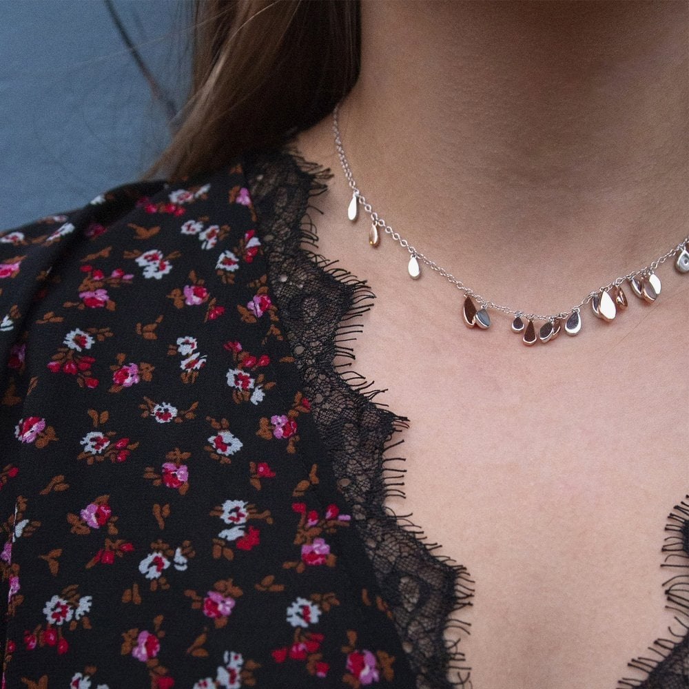 Hot Diamonds Monsoon Statement Rose Gold Plated Necklace DN139