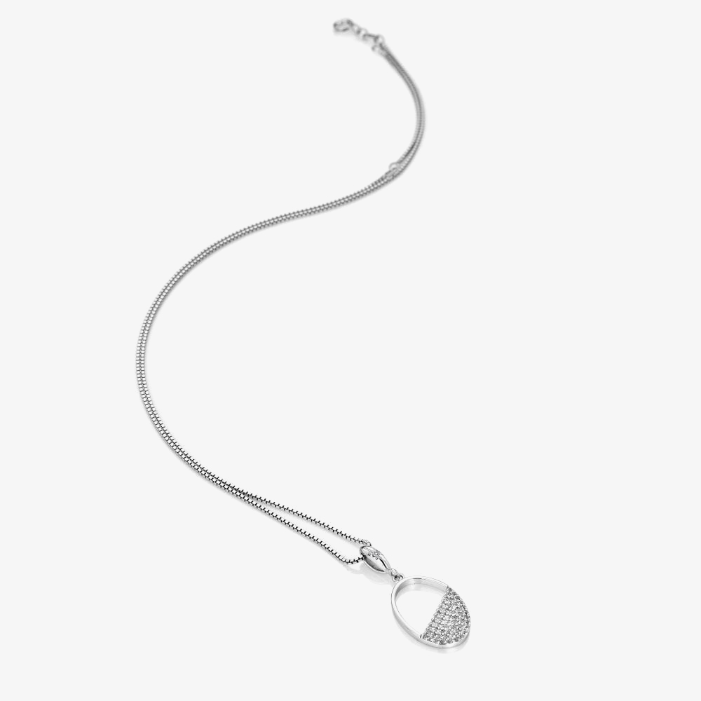 Hot Diamonds Horizon White Topaz Oval Pendant DP767