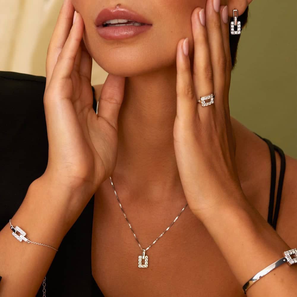 Hot Diamonds Echo White Topaz Open Pedant Necklace DP898