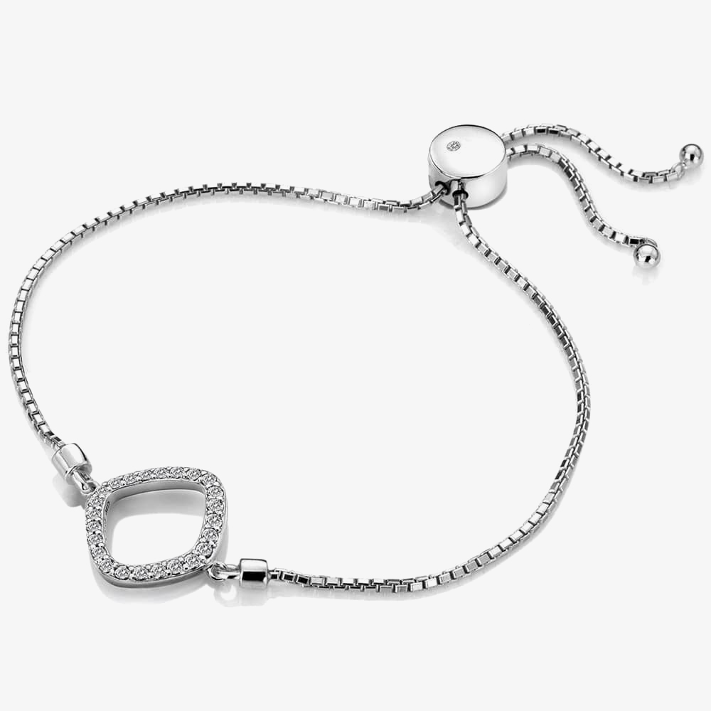 Hot Diamonds Behold White Topaz Adjustable Statement Bracelet DL611
