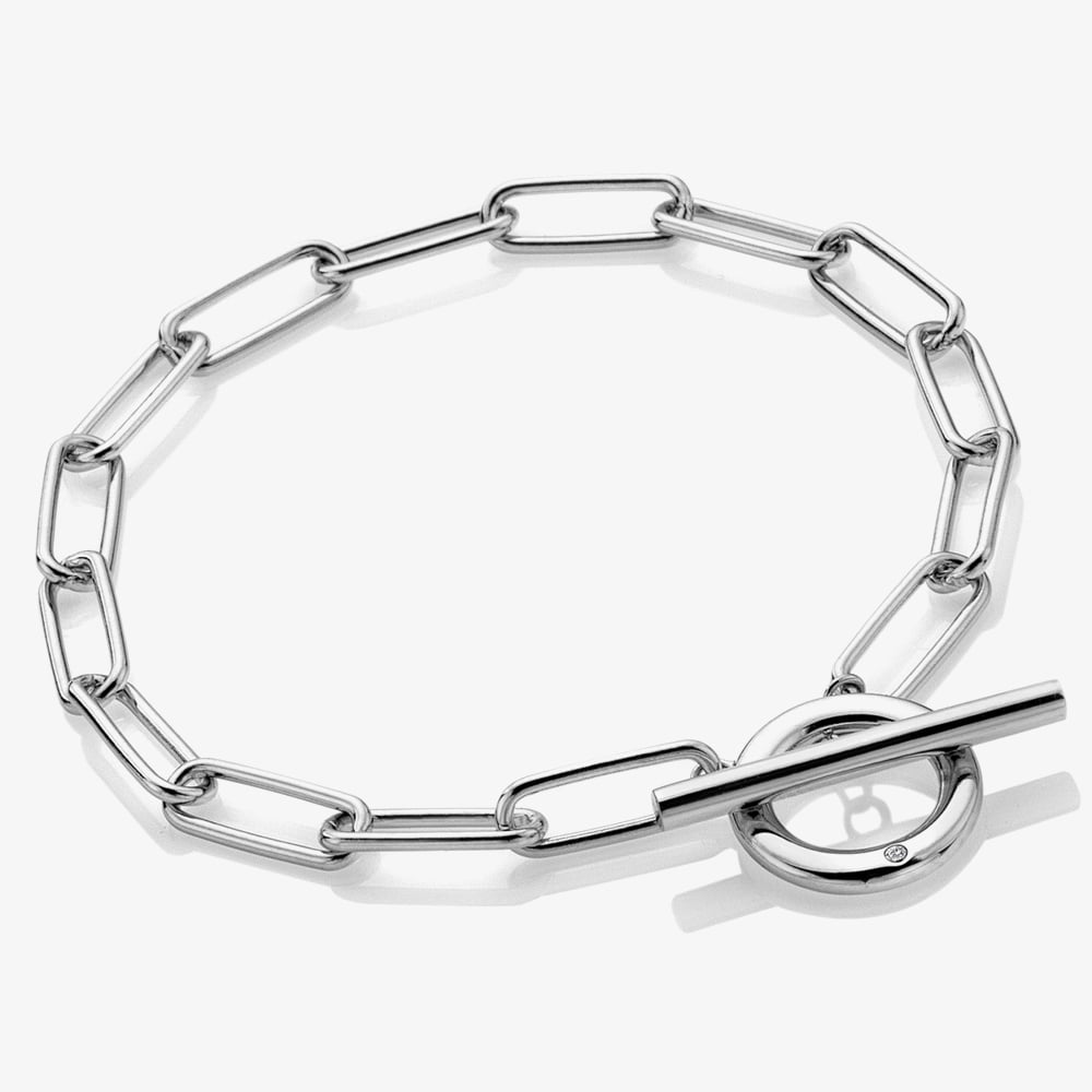 Hot Diamonds Linked Silver T-Bar Bracelet DL653