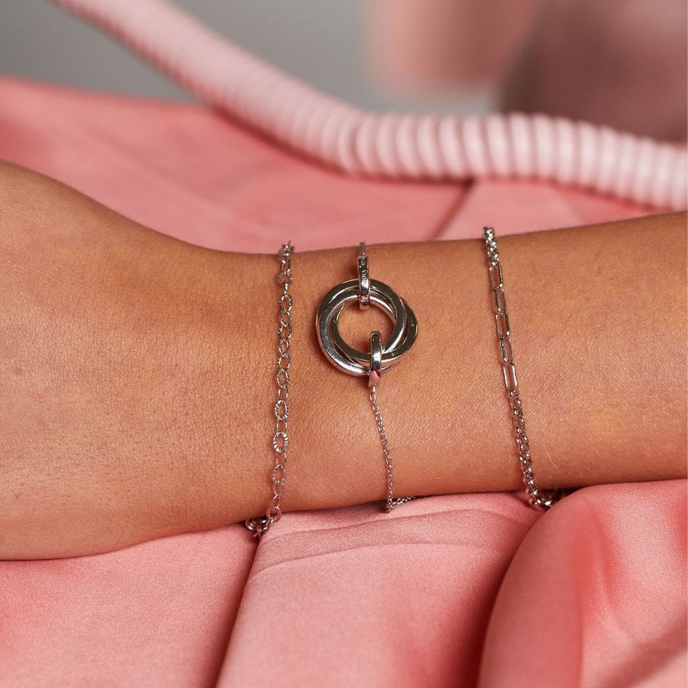 Hot Diamonds Sterling Silver Multilink Chain Bracelet DL702