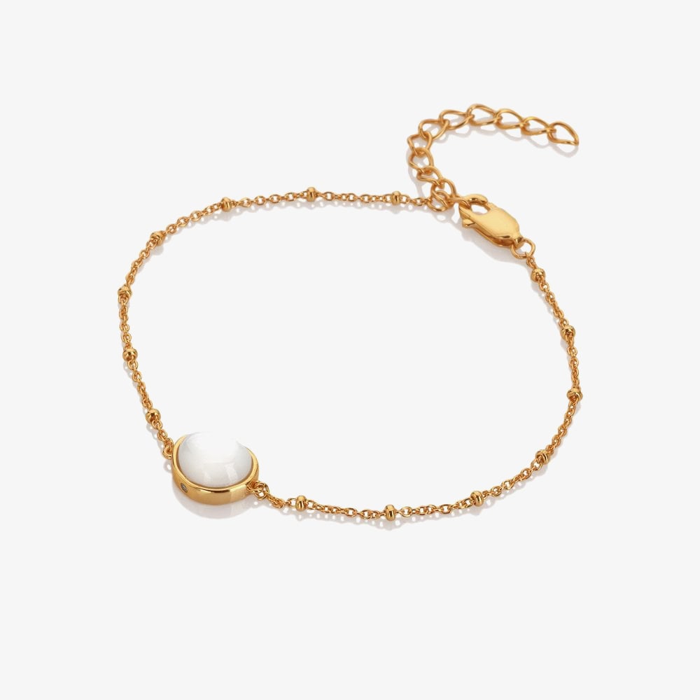 Hot Diamonds HD X Golden Edit Calm Gold Plated Mother Of Pearl Bracelet DL704