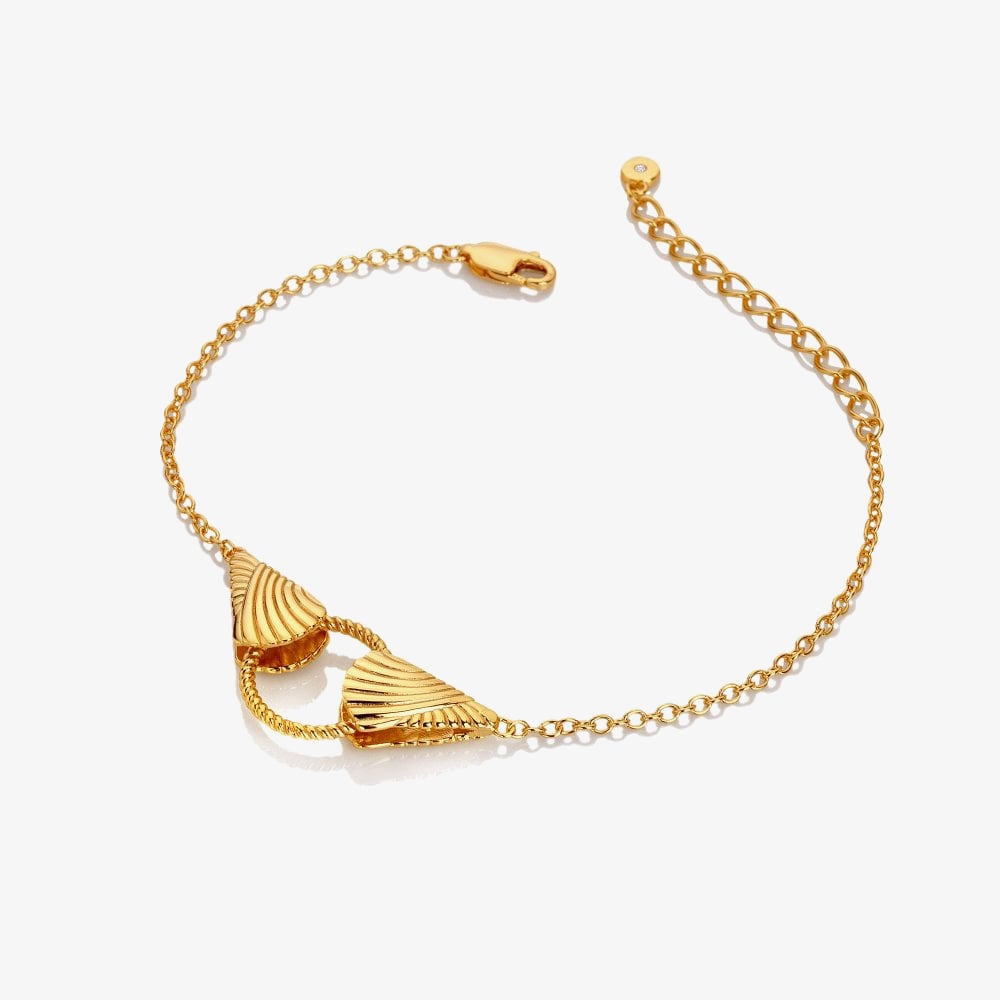 Hot Diamonds HD X Golden Edit Paris Gold Plated Diamond Linked Bracelet DL705