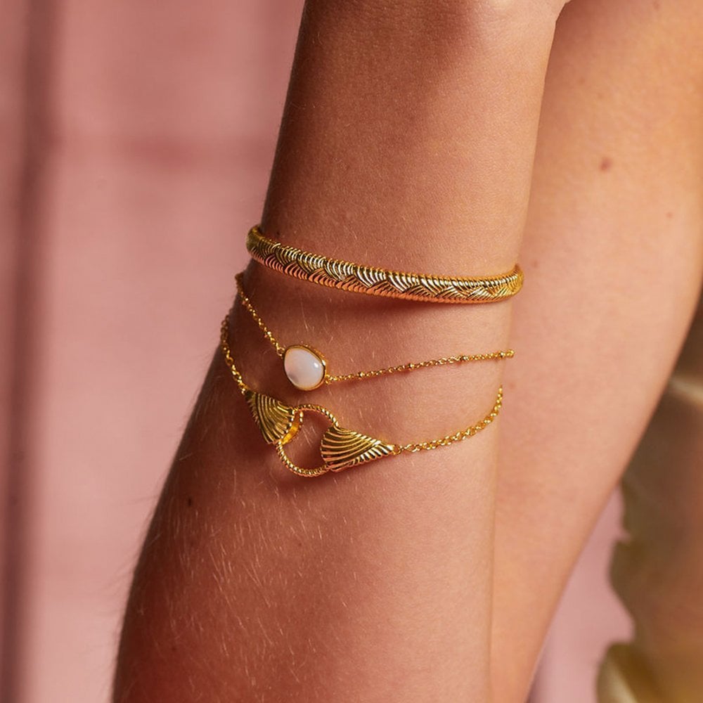 Hot Diamonds HD X Golden Edit Paris Gold Plated Diamond Linked Bracelet DL705