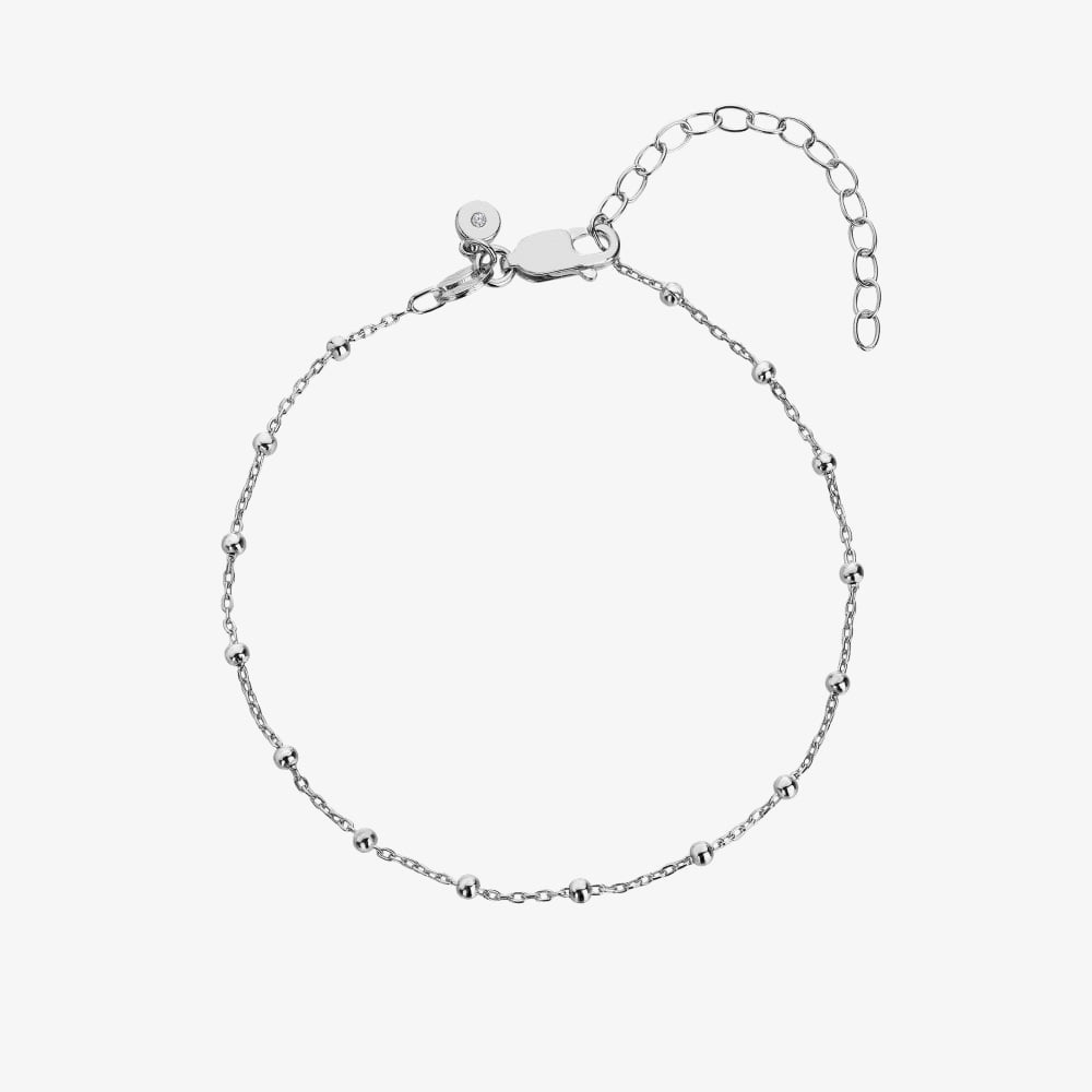 Hot Diamonds HD X Tasha Ghouri Silver Bead Bracelet DL680