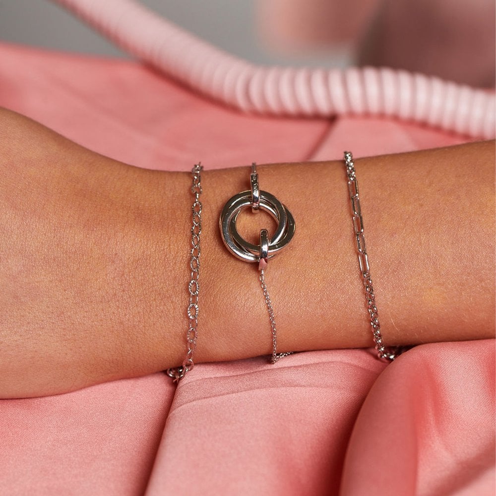 Hot Diamonds Trio Interlocked Circles Bracelet DL706