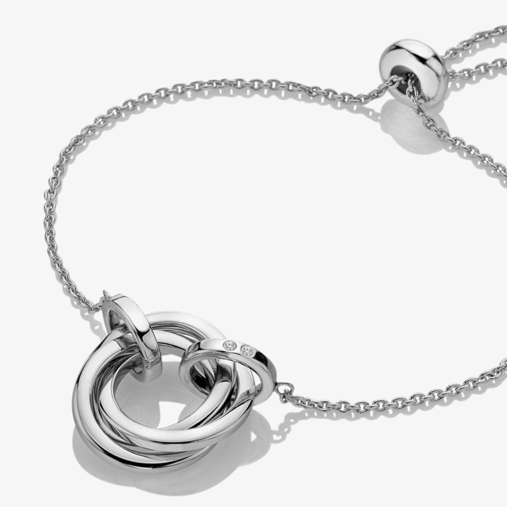Hot Diamonds Trio Interlocked Circles Bracelet DL706