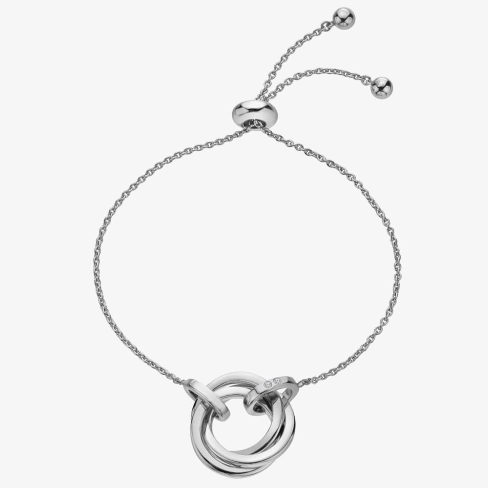 Hot Diamonds Trio Interlocked Circles Bracelet DL706