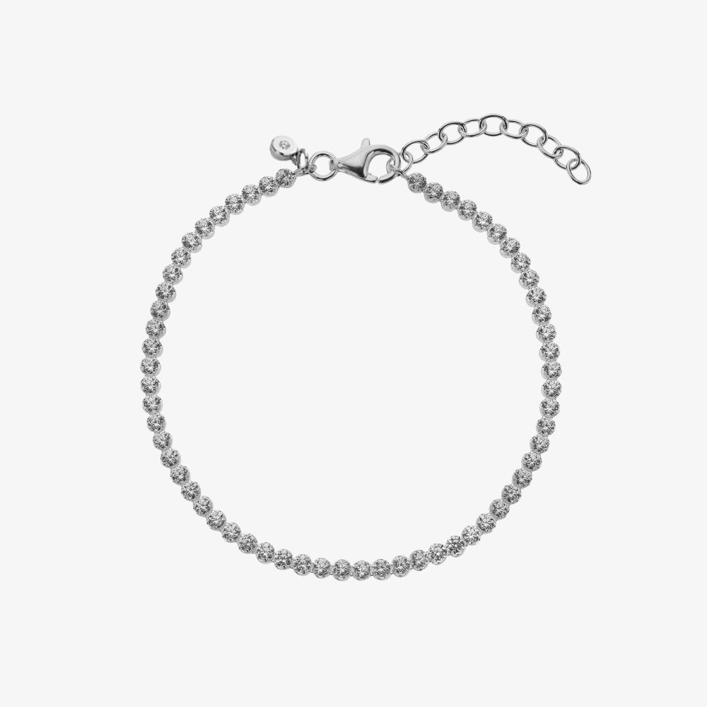 Hot Diamonds Silver Cubic Zirconia Tennis Bracelet DL710
