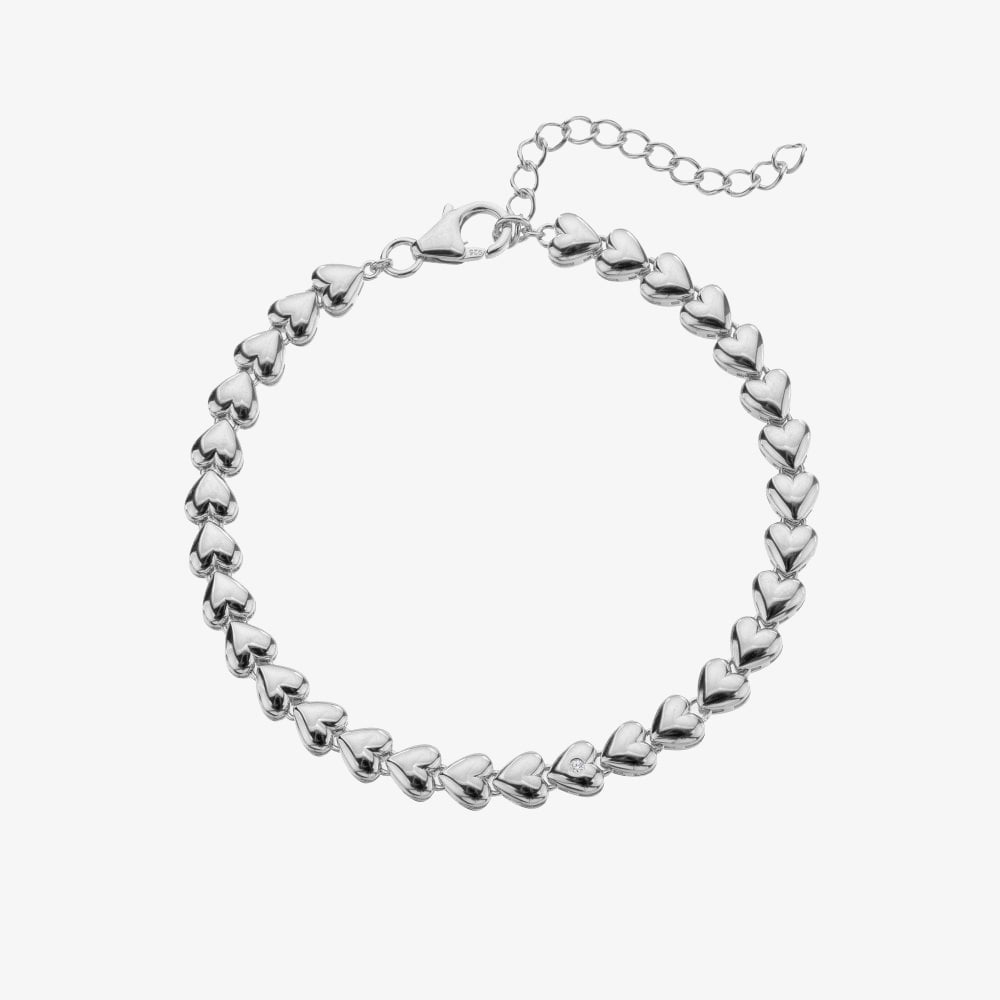 Hot Diamonds Sterling Silver Serenity Heart Bracelet DL718