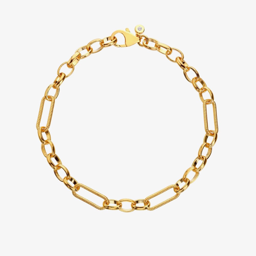 Hot Diamonds HD X Tasha Ghouri Gold Plated Statement Link Bracelet DL685