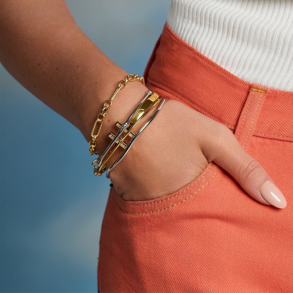 Hot Diamonds HD X Tasha Ghouri Gold Plated Statement Link Bracelet DL685
