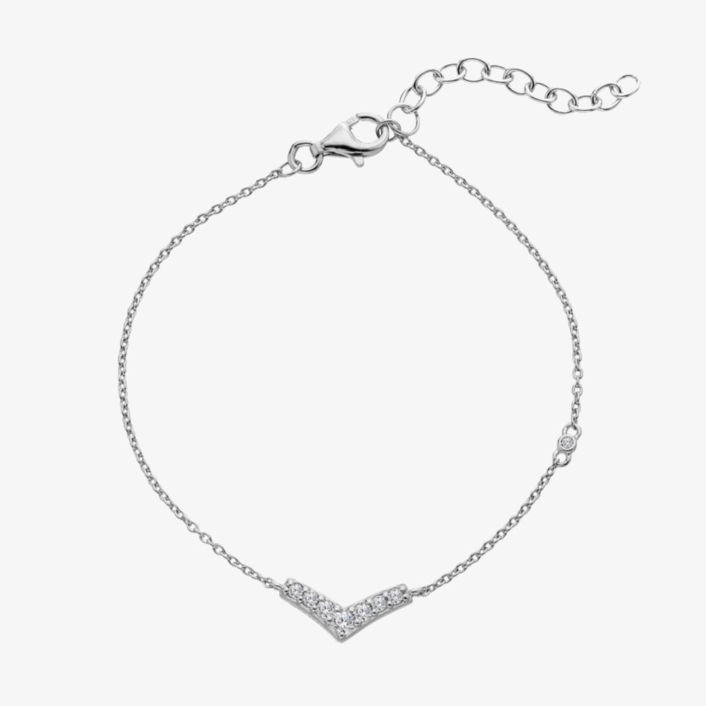 Hot Diamonds Silver Lustre White Topaz Bracelet DL720