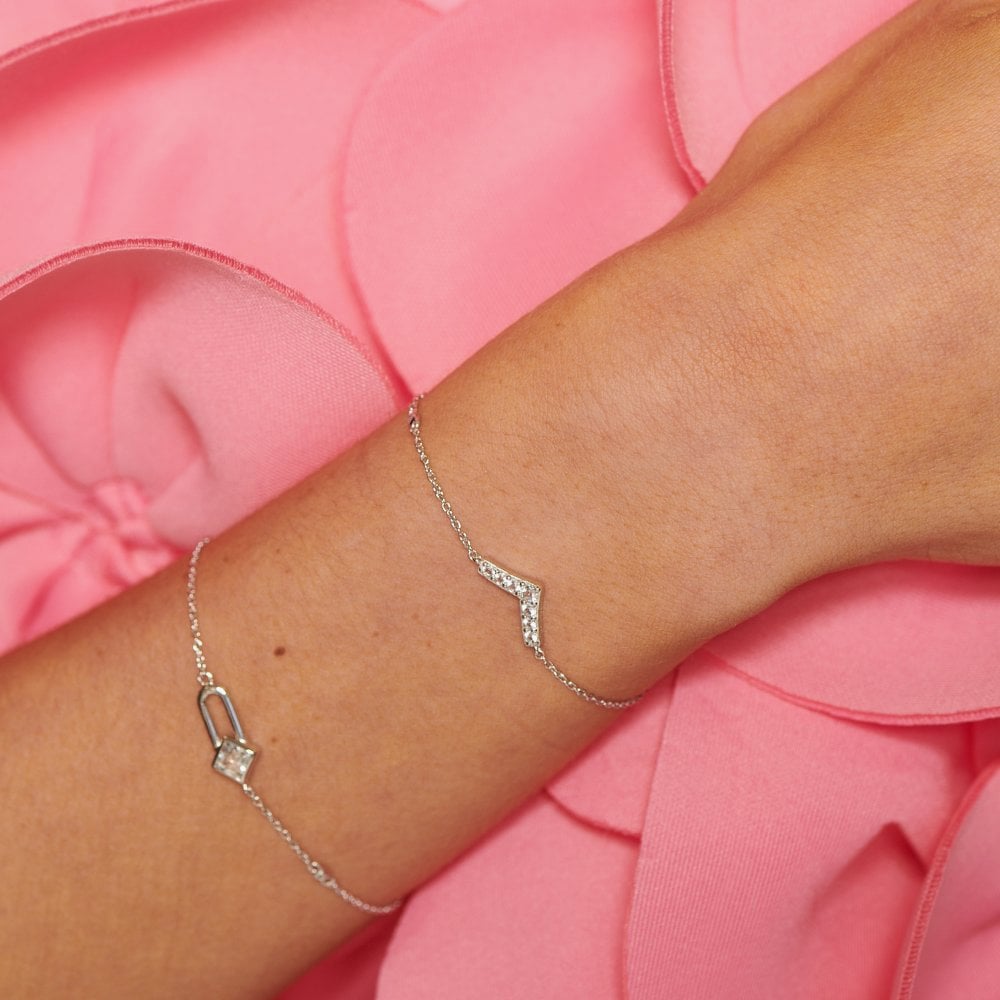 Hot Diamonds Silver Lustre White Topaz Bracelet DL720
