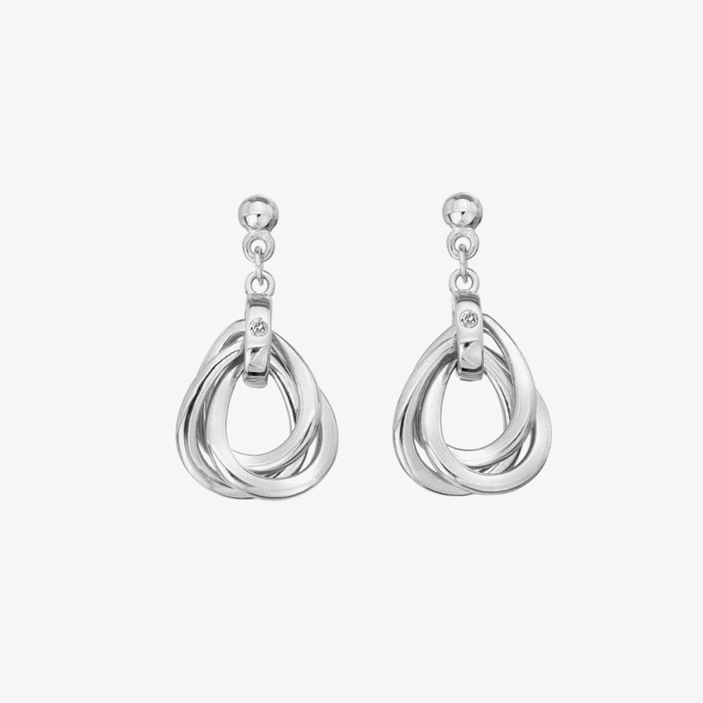 Hot Diamonds Silver Trio Teardrop Earrings DE644