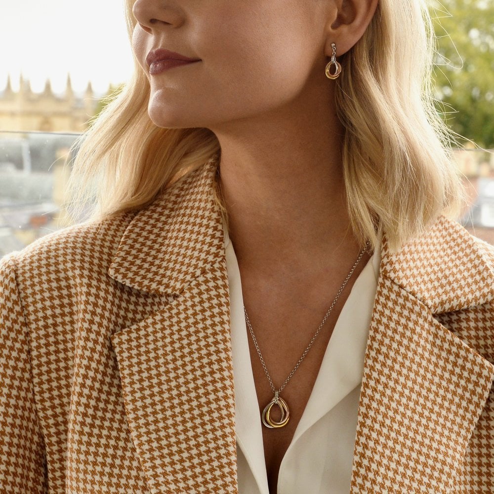 Hot Diamonds Three Colour Trio Teardrop Earrings DE645