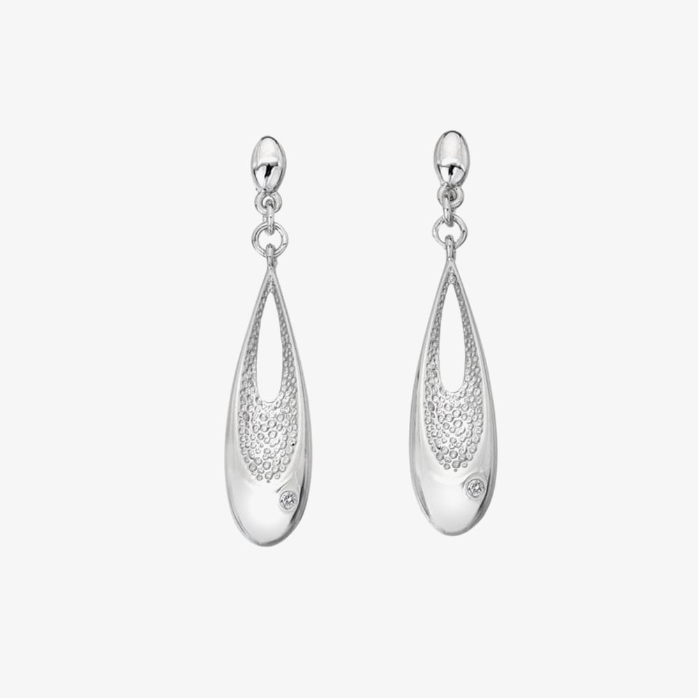 Hot Diamonds Quest Silver Teardrop Earrings DE648
