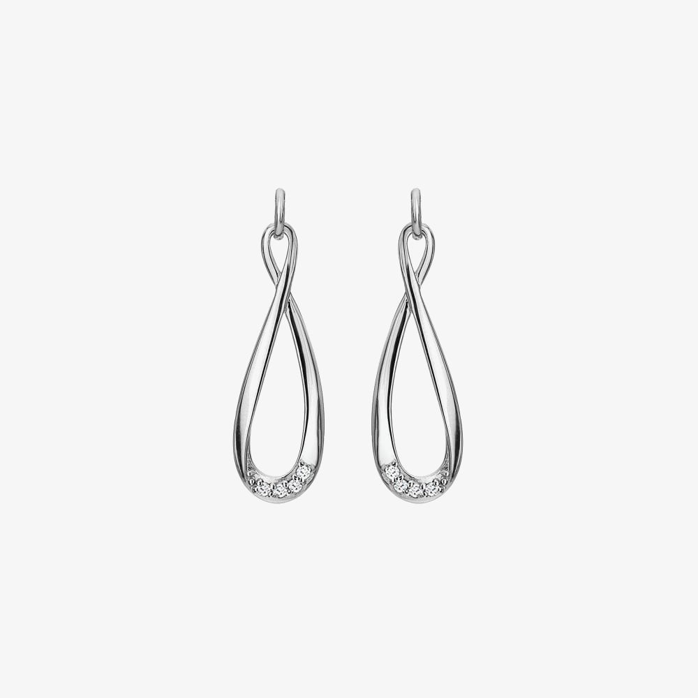 Hot Diamonds Flourish Silver Dropper Earrings DE742