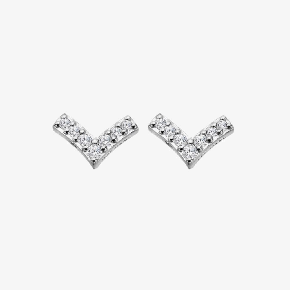 Hot Diamonds Silver Lustre White Topaz Stud Earrings DE877